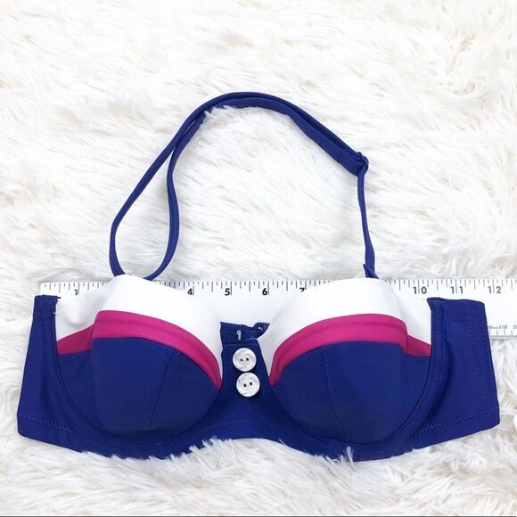 Freya Revival Indigo Blue Bandeau Bikini Top 30D - Picture 7 of 7